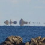 土佐湾に軍艦か怪物に見える蜃気楼出現