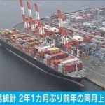 12月の貿易統計　輸出額2年1カ月ぶり前年同月上回る(2021年1月21日)