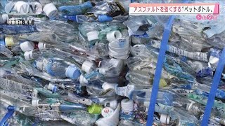 ペットボトル再利用・・・アスファルト耐久性が約5倍に(2021年1月25日)
