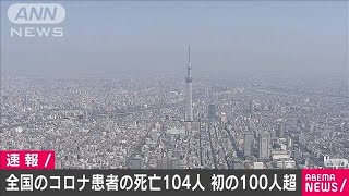 19日のコロナによる全国の死者104人　初の100人超(2021年1月19日)