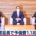 緊急事態宣言延長で予備費1.1兆円支出（2021年2月9日）