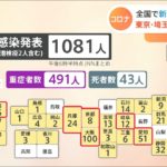 ［新型コロナ］全国の感染者数１０８１人 東京都は２７５人【Nスタ】