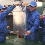 飛沫防ぐ衝立「断みつくん」　彦根工業高校生が製作