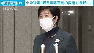 小池知事「緊急事態宣言の要請も視野に」(2021年4月18日)