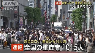 新型コロナ　全国の重症者1015人　前日に比べ40人減(2021年6月10日)