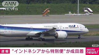 インドネシアからの特別便が成田空港に到着(2021年7月14日)