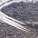 ブルーインパルス、五輪開会式リハーサル飛行