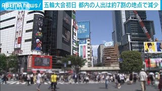 五輪初日の都内人出　先週に比べ7割の地点で減少(2021年7月25日)