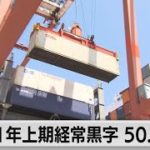 2021年上半期 経常黒字50.3％増（2021年8月10日）
