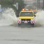 温帯低気圧による大雨の青森県むつ市大畑町