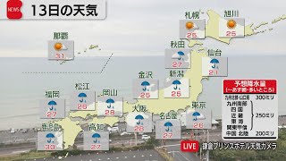 8月13日の天気
