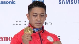 【ノーカット】空手男子形の金メダリスト・喜友名諒選手が一夜明け会見