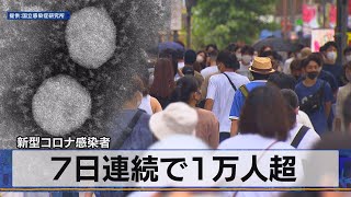 新型コロナ感染者　７日連続で１万人超（2021年8月10日）