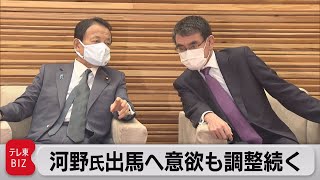 河野大臣 総裁選出馬に意欲も麻生派内の調整続く（2021年9月7日）