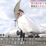 飛行機の前で“結婚記念”写真　普段入れない場所で(2021年10月11日)