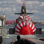 最新鋭潜水艦「はくげい」命名・進水