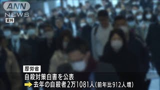 女性の自殺2年ぶり増　コロナ禍の労働環境が影響か(2021年11月2日)