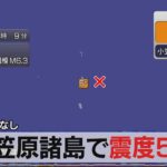 津波の心配なし　小笠原諸島で震度５強（2022年1月4日）