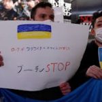渋谷でロシアのウクライナ侵攻に対する抗議活動