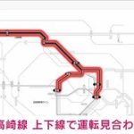 【速報】JR高崎線　上下線で運転見合わせ(2022年3月9日)