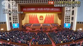 中国　全人代開幕　成長目標5.5％に引き下げ　(2022年3月5日)