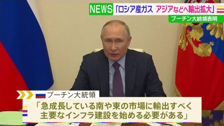 「欧州でロシア産ガスに代わるものない」プーチン氏 東方などへ輸出拡大を表明