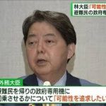 林大臣「可能性を追求」避難民の政府専用機同乗調整(2022年4月3日)