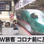 “制限なし”GWの新幹線利用者数 コロナ前の７～８割に（2022年5月9日）