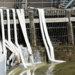 愛知・明治用水頭首工で大規模な漏水が発生