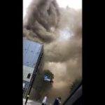 仙台駅前で火災