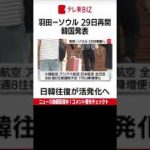 韓国政府は22日、新型コロナの影響で２年以上運休していた羽田空港とソウルの金浦空港の路線を29日から再開すると発表しました。（2022年6月22日）＃Shorts