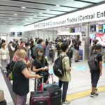 大雨でのぞみ、ひかり運休　東海道新幹線　新大阪駅の様子