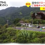 空中のドローンを鳥が襲う　ご当地キャラ撮影中に突然