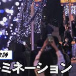 六本木のけやき坂でイルミネーションが始まる