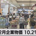 企業物価　2022年12月は10.2％上昇　22年は9.7％で過去最高の伸び率（2023年1月16日）