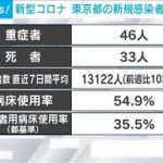 【新型コロナ】東京都の新規感染1万1241人 先週より9480人減 死亡33人 重症46人(2023年1月13日)