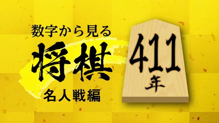数字から見る将棋ー名人戦編ー「411」
