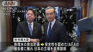 林外務大臣　中国外交トップに「科学的観点」での対応求める　原発処理水放出計画巡り(2023年7月15日)