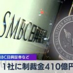 11社に制裁金410億円　米SEC SMBC日興証券など【WBS】（2023年8月9日）