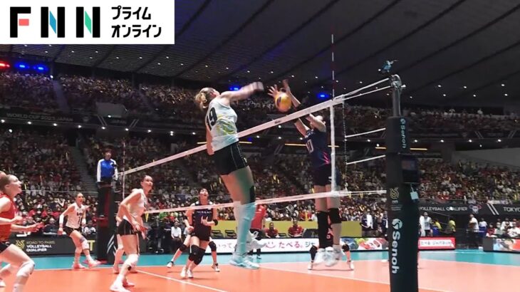 【スーパープレー映像】アタック・プッシュ・ブロック“姉御”井上愛里沙が躍動　最後はベルギーのお株を奪ったプレーまとめ【パリ五輪予選/W杯バレー】