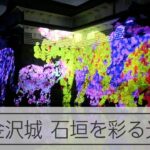 夜の金沢城、チームラボがアート空間に
