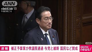 【速報】総額約13兆円の補正予算案　衆院本会議で可決　与党と維新・国民などが賛成(2023年11月24日)