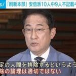 政治資金巡り発足「政治刷新本部」  安倍派10人中9人不記載か(2024年1月13日)