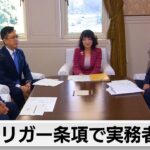 自民、公明、国民民主3党　トリガー条項巡り協議（2024年1月12日）