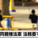 「共同親権」認める民法改正案が委員会可決（2024年4月12日）