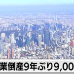 企業倒産件数9年ぶりに9,000件台　人手不足など建設業で大幅増　2023年度（2024年4月8日）