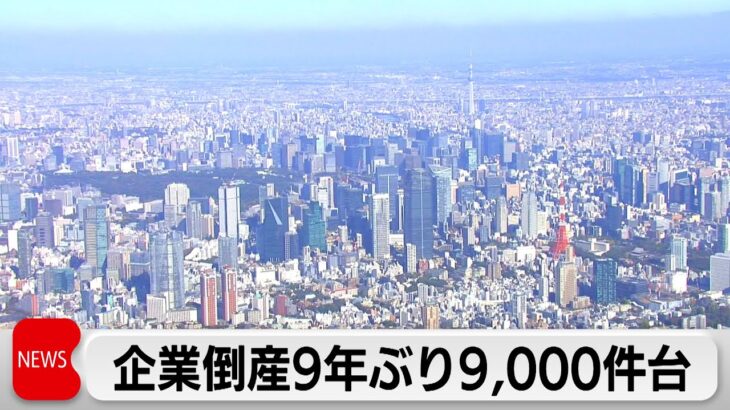 企業倒産件数9年ぶりに9,000件台　人手不足など建設業で大幅増　2023年度（2024年4月8日）