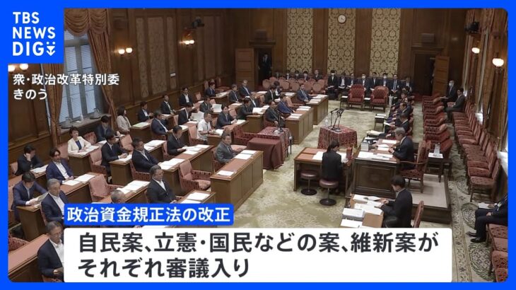 政治資金規正法改正　きょうから衆院特別委で質疑｜TBS NEWS DIG
