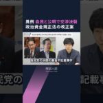 【解説人語】自民が異例の単独提出、公明と交渉決裂　政治資金規正法改正案のポイント