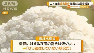 コメ在庫が過去最少　去年の猛暑と訪日外国人の増加で　農水省「ひっ迫はしていない」【知っておきたい！】【グッド！モーニング】(2024年7月31日)